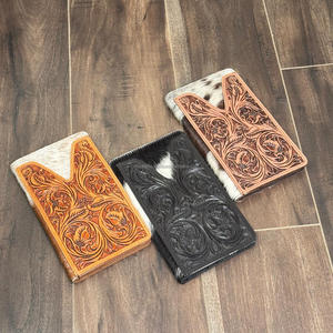 กระเป๋าสตางค์ผู้ชายแบรนด์ดังกระเป๋าสตางค์หนังวัวแท้ยาวพับสองทบสำหรับทุกเพศ - Product Image 4