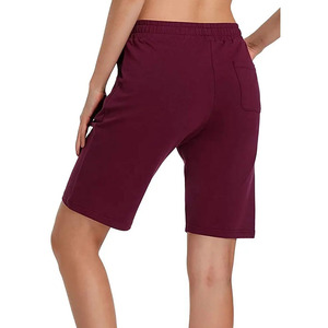 Shorts Bermuda en coton uni avec cordon de serrage à la taille et poches latérales, vêtements décontractés pour hommes - Product Image 6