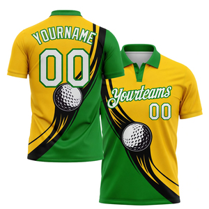 OEM High Quality Men's Jersey Short Sleeve Button Front Casual Shirts Set Regular Length <b>Quick</b> Dry Polyester Spandex Print Golf - Product Image 5