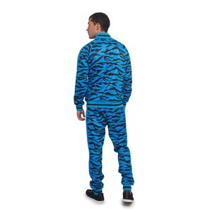 Custom Men Blue Tiger Stripe Tracksuit 2 Piece Set Camouflage Zip Up Jacket Jogger Pants Hip Hop Streetwear <b>Athletic</b> Sweatsuit - Product Image 6