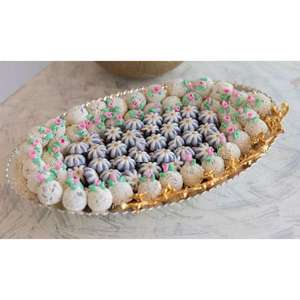 Plateau à chocolat en métal au design tendance pour le Ramadan, forme ronde, plateau décoratif pour chocolat, nouveau plateau à chocolat très vendu - Product Image 1