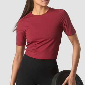 Camiseta Deportiva para Mujer, Diseño Personalizado, para Gimnasio y Entrenamiento al Aire Libre, Transpirable y que Absorbe la Humedad, para Verano - Product Image 3