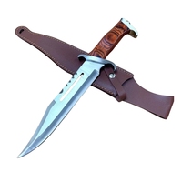 Couteau de chasse artisanal en acier D2 de 15 pouces avec manche en bois, cadeau pour père, cadeau de mariage, couteau de camping, cadeau pour fils.