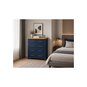 Commode de chambre à coucher au design minimaliste moderne, faible MOQ, armoire haute en bois à 5 tiroirs, mobilier de chambre à coucher provenant d'un fournisseur vietnamien - Product Image 1