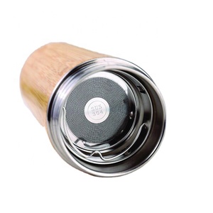 Bulk Bamboo Vacuum Flask Thermos Tumbler for Hot Cold Beverage Office Travel Picnic OEM Private <b>Label</b> - Product Image 1