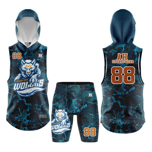 <b>Compression</b> 7v7 American Football Uniform Low Cost Sublimated Hoodie OEM Custom 7 on 7 Team Names Football Uniforms Set - Product Image 1