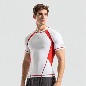 Camiseta Deportiva de Compresión para Hombre, Ropa de Entrenamiento, Camiseta de Protección Solar con Estampado Personalizado, Ropa de Playa, Camiseta de Protección Solar con Estampado para Hombre - Product Image 3