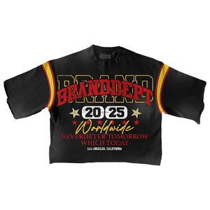 เสื้อยืดคุณภาพสูง แฟชั่นผู้ชาย ดีไซน์ล้างสีดำ สไตล์ฮิปฮอป ผ้าคอตตอนหนานุ่ม เสื้อยืดลายกราฟิกสำหรับผู้ชาย - Product Image 2