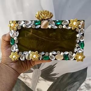 Bolso de Mano de Lujo con Cristales de Imitación para Fiesta, Bolso de Noche con Cristales para Mujer, Bolso Tipo Almohada con Marco Metálico, Tendencia 2026 - Product Image 4