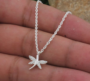 Collar de Plata de Ley 925 con Engaste Vintage de Estrella y Mariposa, Chapado en Platino, Colgante Hecho a Mano, Cadena Unisex, Antideslustre - Product Image 2