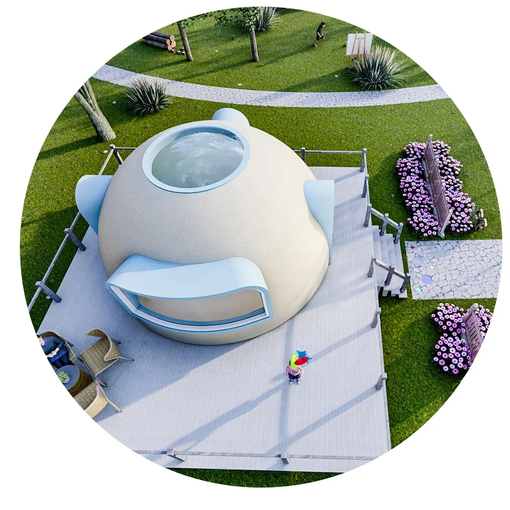 Outdoor custom big aluminum frame dome round house 6 meter diameter foam house for sale tant house geodesic dome tent