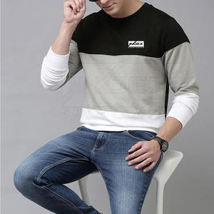 Sudadera de Hombre INDEX con Bloques de Color, Cuello Redondo, Corte Regular, Tejido de Algodón, Informal, para Otoño, Transpirable, con Estampado Frontal - Product Image 3