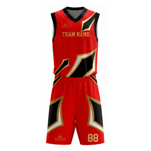 Conjunto de Pantalones Cortos y Camiseta de Baloncesto Personalizados Profesionales para Equipo, 100% Poliéster Transpirable, Impresión Sublimada, Cintura Elástica, Alta Calidad - Product Image 2