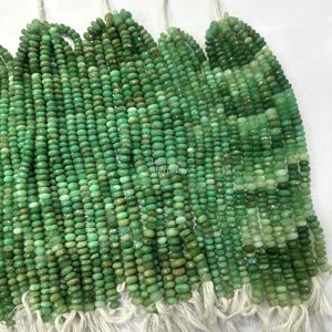 Perles facettées rondes en chrysoprase verte naturelle de 10-14 mm, grandes perles de pierres précieuses, brins de 14 pouces pour la fabrication de bijoux, prix de gros - Product Image 6