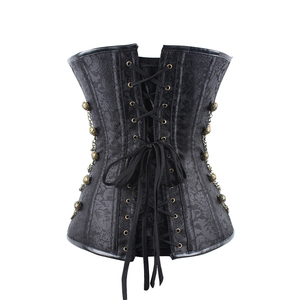 Conjunto de Corsé Verde Bosque Oscuro para Mujer, Estilo Medieval Renacentista, Forro de Satén Premium, Corsé Entallador de Cintura con Brocado - Product Image 2
