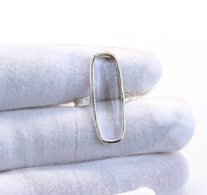 2025 haute qualité 925 argent Fine femmes Long ovale 10x30mm anneau classique blanc cristal Quartz éternité Vermeil lunette mariage - Product Image 4