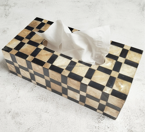 Caja de Pañuelos Decorativa para Mesa, Portapañuelos Personalizado con Incrustaciones de Hueso, Diseño de la India - Product Image 2