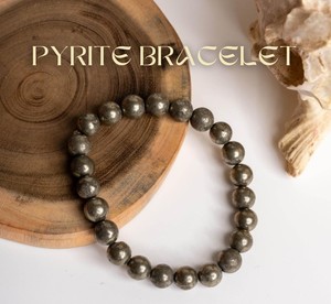 Bracelet extensible en perles de pyrite polie, nouveau design, bijoux en cristal, forme libre, thème Amour, semi-noël AMAYRA - Product Image 4