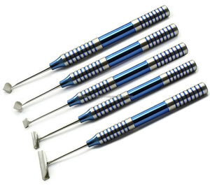 Juego de Instrumentos Quirúrgicos Dentales WORLD PRECISION SURGICAL, 5 Piezas, Mango Azul con Diseño Acanalado, Herramientas Periodontales, Cirugía Oral Manual - Product Image 5