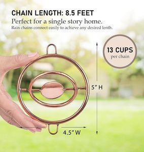 Chaîne de pluie en fer forgé artisanale durable pour marque privée, idéale pour la collecte d'eau de pluie extérieure et la décoration de patio et de jardin - Product Image 2