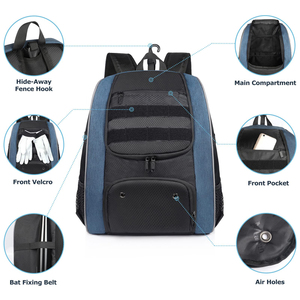 Baseball Equipment Backpack Internal <b>Frame</b> Sports Bag Waterproof Bat Pack Shoe Compartment Custom Logo for Training Travel - Product Image 3