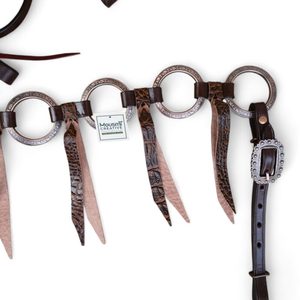 Factory Export Stainless Steel PU Leather Western Ring Headstall Fringe Breast Collar Matching Combo Multiple <b>Colours</b> Customize - Product Image 4