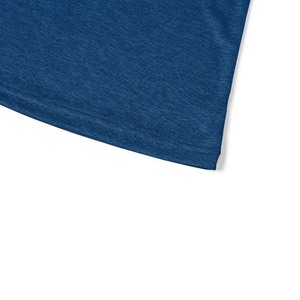 T-shirt pour femme, bleu, col rond, manches courtes, coupe ajustée, longueur normale, jersey tricoté respirant, vêtements décontractés, printemps été - Product Image 3