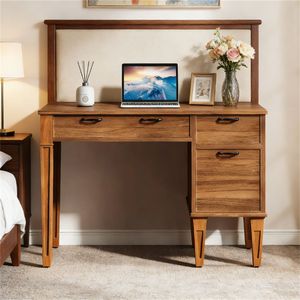 Scrivania per Computer con Spazio di Archiviazione, Tavolo da Ufficio e Studio - Product Image 2