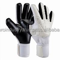 WARPRO INDUSTRY Men's Football Goalkeeper <b>Gloves</b> <b>Black</b> Orange <b>Latex</b> Full Finger Non Slip Quick Drying Breathable Pull-On Closure - Product Image 4