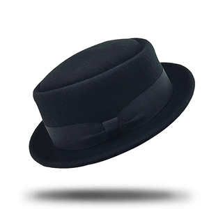 White 100% Wool Fedora <b>Hat</b> with Brown Ribbon <b>Band</b> Hand Embroidery Unisex Casual Wide Brim Four Seasons Fashion Accessory - Product Image 3