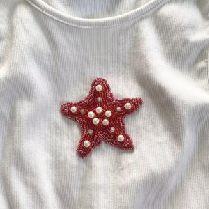 เสื้อกล้ามประดับลูกปัดดีไซน์ทันสมัยสำหรับผู้หญิง สไตล์ลำลองแนวสตรีทแฟชั่น ราคาสุดคุ้ม - Product Image 1