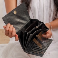 Portefeuille en cuir véritable de peau de vache de qualité haut de gamme fait à la main pour les femmes couverture longue mode unisexe marron Anti-vol porte-carte d'argent