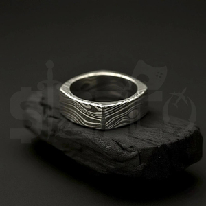 Hot Selling Handmade Damascus Steel <b>Ring</b> for Men Women Wedding Band Fashion Party <b>Ring</b> Custom Latest Design OEM Supplier - Product Image 3