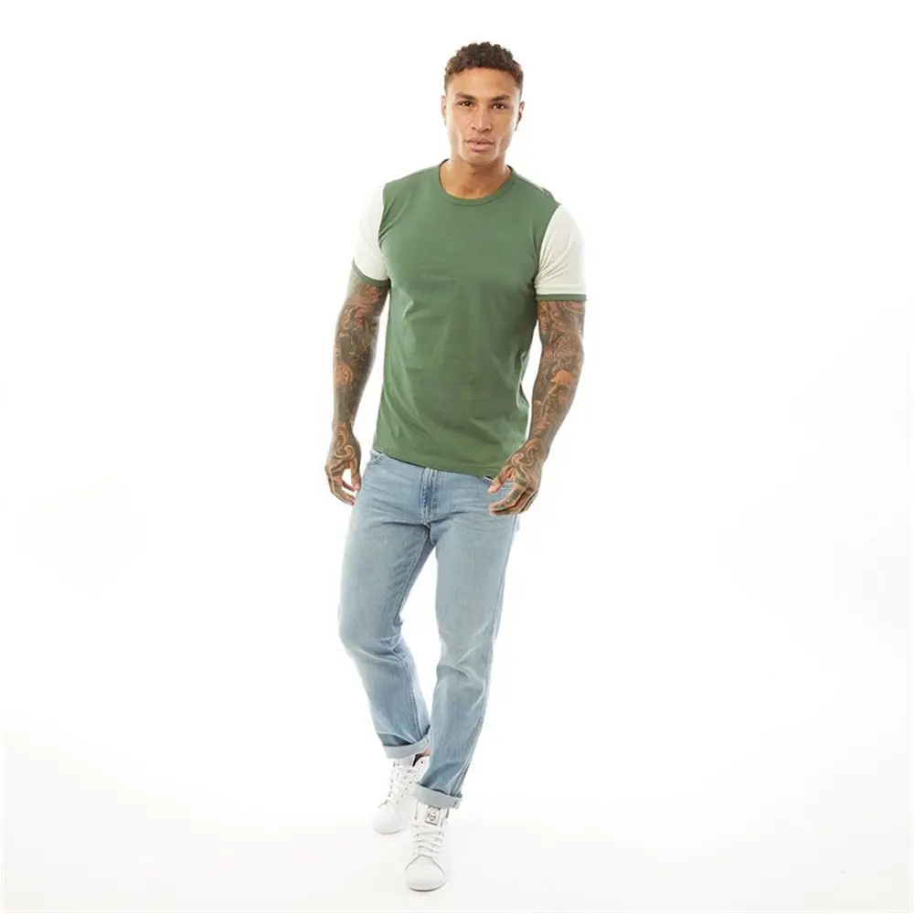 T-shirt Bella tela da uomo con punta suoneria a maniche corte in jersey cotone traspirante e traspirante in cotone 100% con marchio personalizzato