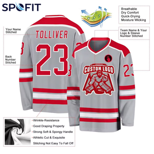 Jersey de Hockey sobre Hielo Sublimado Personalizado 2026, Nombre y Número del Equipo Personalizados, Ropa Deportiva de Poliéster Transpirable, de Secado Rápido y Duradera - Product Image 5