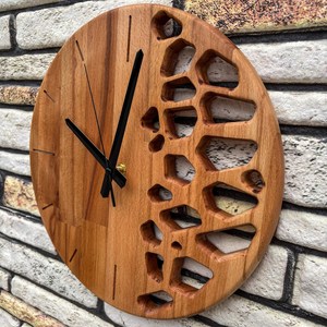 Handmade Wooden <b>Clock</b> Premium Natural Wood <b>Wall</b> <b>Clock</b> Affordable Living Room Decoration By AALIYAN IMPEX - Product Image 1
