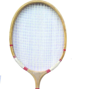 Unisex Customize All Sizes and Colours Wooden <b>Badminton</b> Racket Tennis With Gripy Soft Handle Hard Netting and Custom Logo - Product Image 1