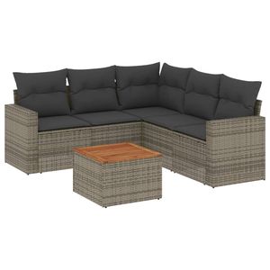 Ensemble de canapés de jardin gris brun foncé - Product Image 2