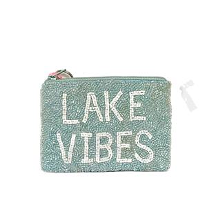 Lake Vibes Design Portefeuille personnalisé en perles de rocaille Porte-monnaie magnifique avec accessoires à la mode - Product Image 1