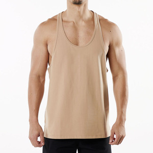 Men's Solid <b>Blue</b> Breathable Polyester Tank <b>Top</b> O-Neck Casual Wear - Product Image 1