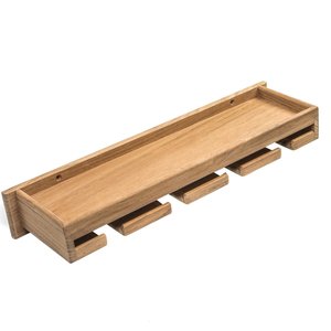 Wooden <b>Wine</b> Bottle and Short Glass Holder with <b>Wall</b> Mount Design Decorative <b>Rack</b> for Picnic Camping and Outdoor Dining - Product Image 4
