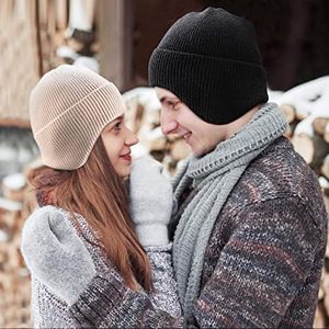 Bonnet cagoule unisexe noir côtelé premium le plus vendu, doublé polaire, chaud et extensible, idéal pour les sports de plein air, vente en gros OEM - Product Image 4