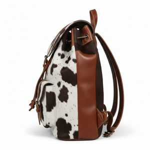 Stylish Cowhide Leather Hair On Backpack Travel Laptop Bag Vintage School Rucksack Handmade Durable LHBP-0017 - Product Image 5