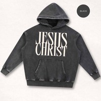 Jésus est Roi – Vêtements chrétiens – Sweat à capuche brodé hiver – Hommes, Femmes, Jeunes – Foi, Dieu, Bénédiction – Coton molletonné – Vente en gros