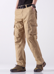 Pantalones Cargo Casuales de Verano para Hombre, 100% Algodón, Ecológicos, Ligeros, Transpirables, Estilo Urbano, con Bolsillos Anchos, Venta al Por Mayor - Product Image 6