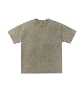 Camiseta Vintage para Hombre con Logotipo Personalizado, Talla Americana, Algodón Grueso de 230 g/m², Teñido con Cera, Cuello Redondo - Product Image 6