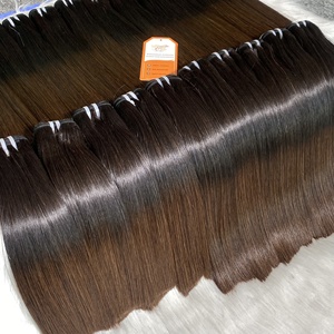 Extensions de cheveux naturels vietnamiens bruts, pointes brunes, épaisseur supérieure, qualité supérieure, super double drawn, liste de prix de gros - Product Image 1