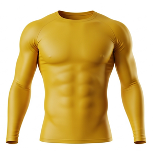 <b>Compression</b> Gym Rash Guard <b>Men</b> Long Sleeve Fitness Sportswear Surfing Suit Breathable Quick Dry Anti-Bacterial UPF50+ - Product Image 3