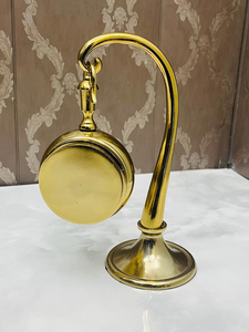 Handcrafted Antique Brass <b>Clock</b> Vintage Hanging Table Timepiece Classic Desk Decor for Home Office - Product Image 5