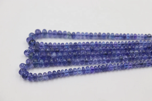 AAA + excelente 4-6mm tanzanita piedras preciosas sueltas cuentas de Rondelle lisas para la fabricación de joyas cuentas de Rondelle naturales - Product Image 2